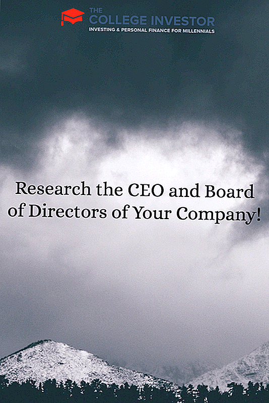 Faites des recherches sur le chef de la direction et le conseil d'administration de votre entreprise!