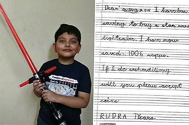 Šis 7 gadus vecais "Zvaigžņu karu" fanu mācījies par naudu visīsākajā veidā